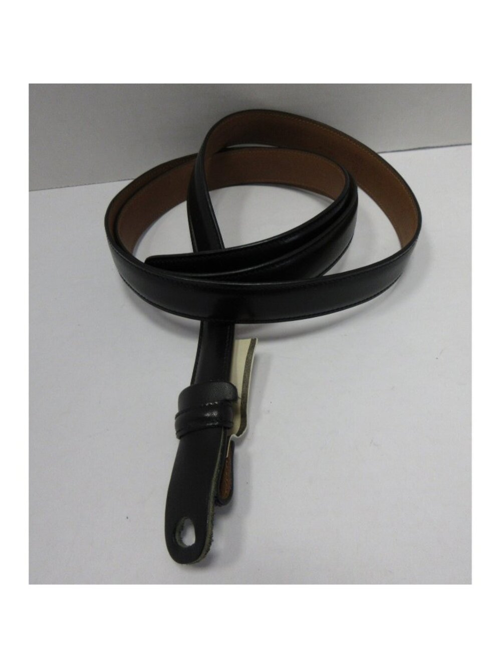 Brooks Brothers Belt 50 Leather Strap Dress Made In USA Solid NEW